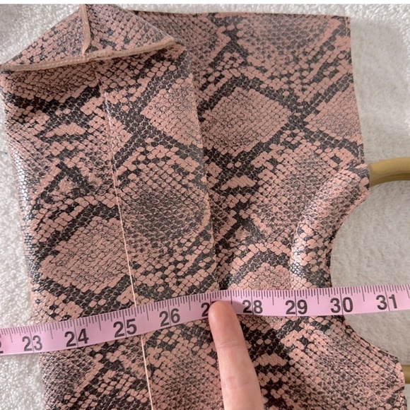 5/$25 Beauty Boutique Pink Reptile Print Faux Leather Hand Bag Makeup Bag - Picture 10 of 10